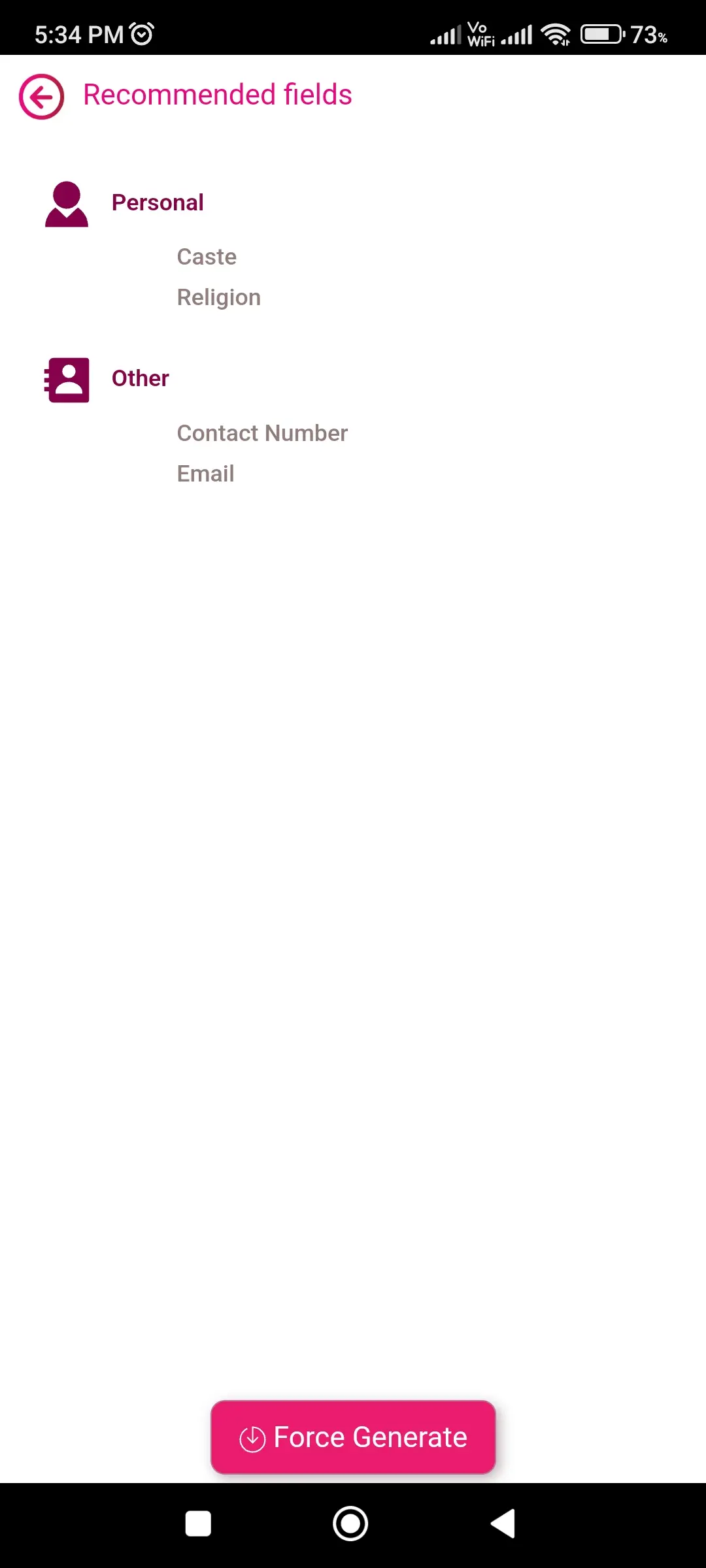 Marriage biodata profile maker app screenshot 7 for Android & iOS