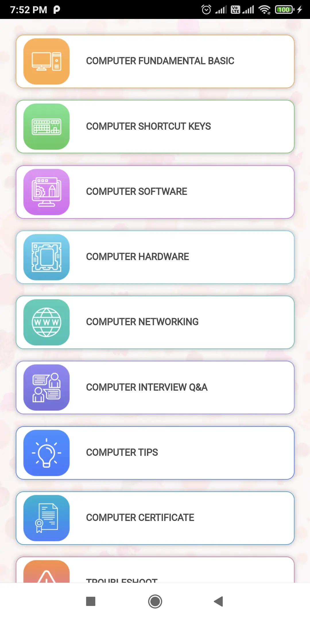 Learn Computer Course & image app screenshot 1 for Android & iOS