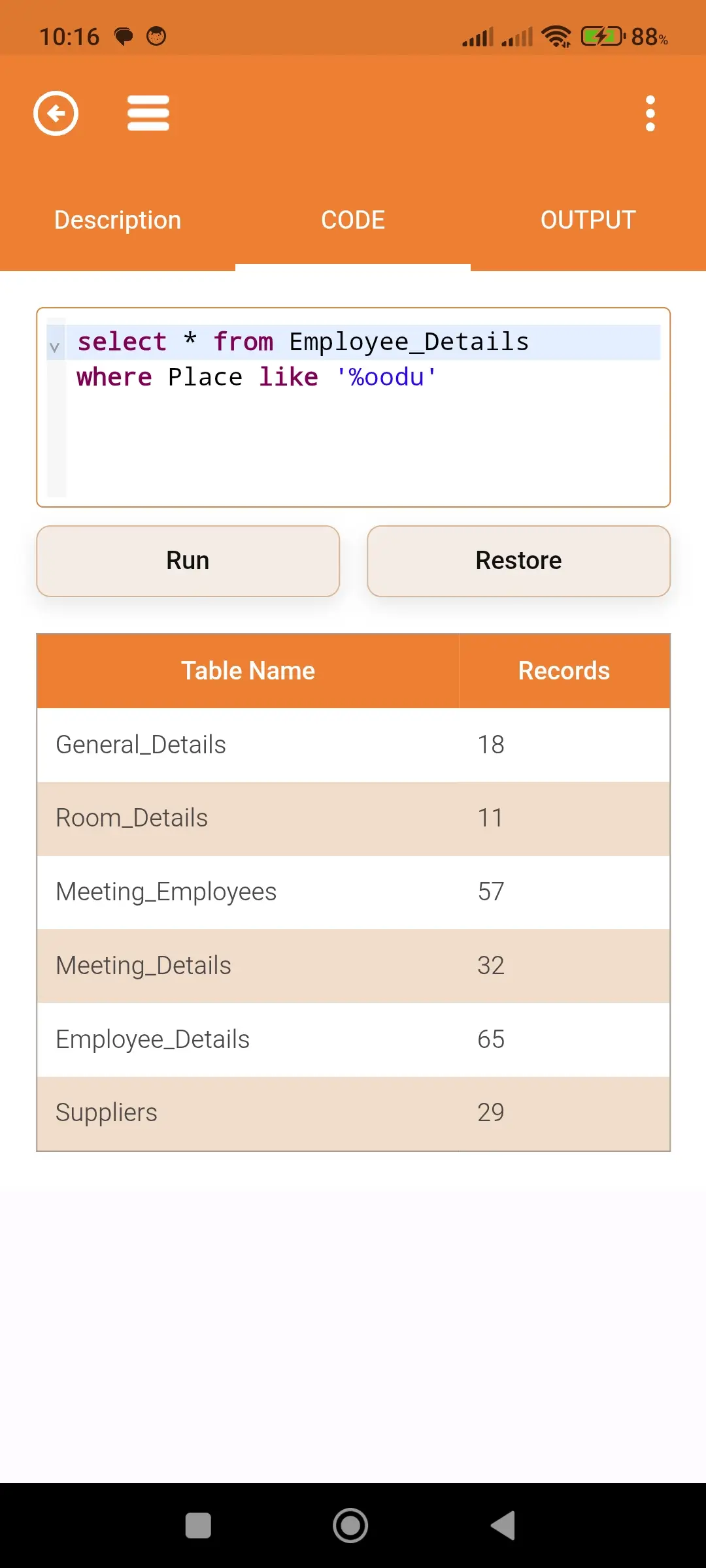 SQL Code Play app screenshot 13 for Android & iOS