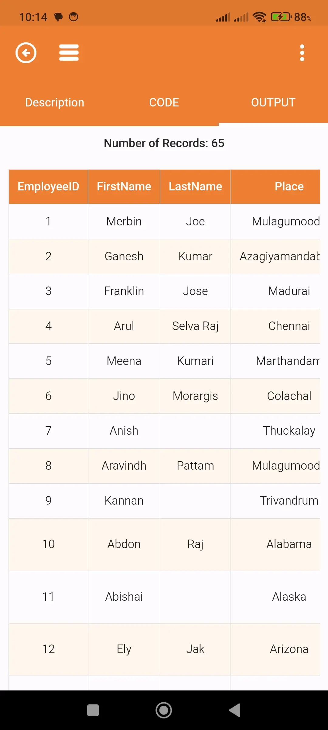SQL Code Play app screenshot 3 for Android & iOS