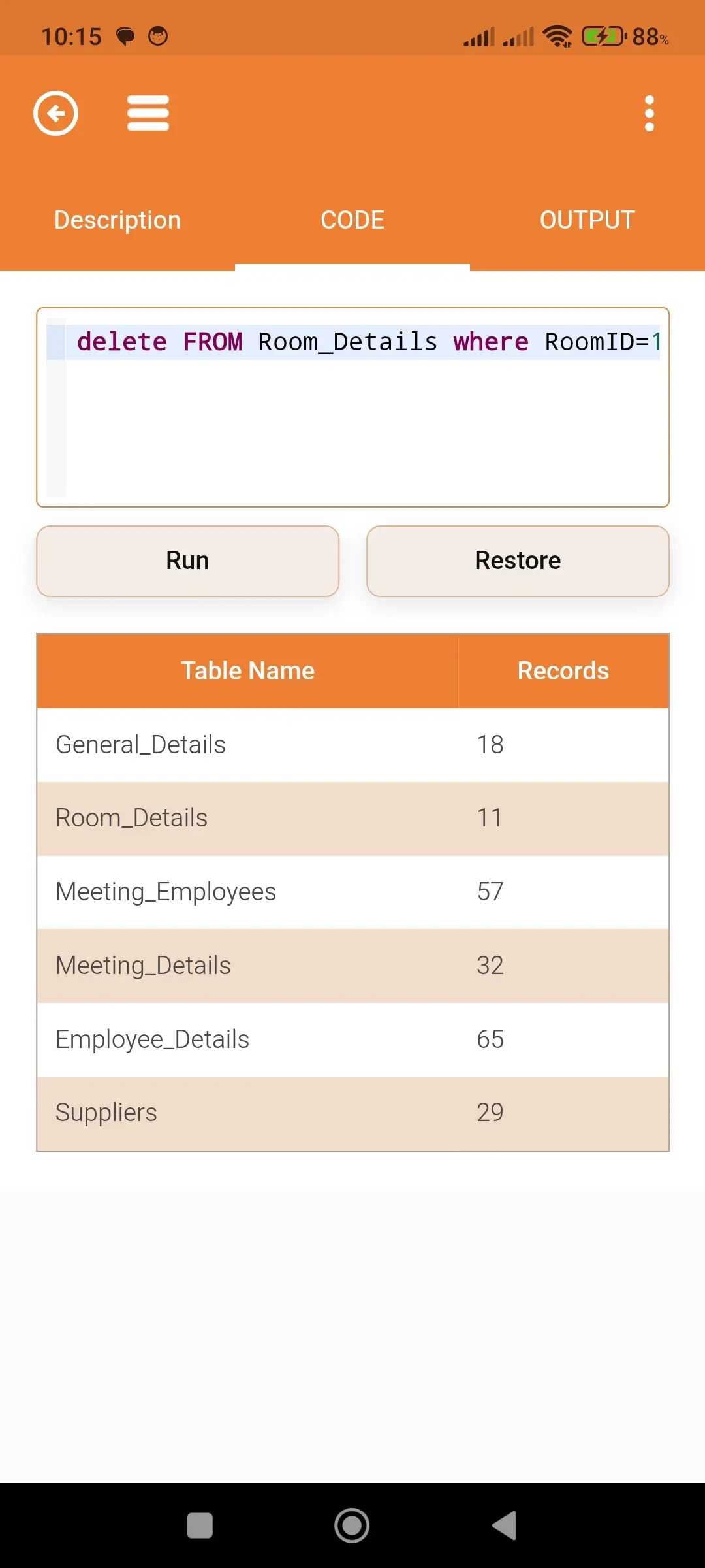 SQL Code Play app screenshot 7 for Android & iOS
