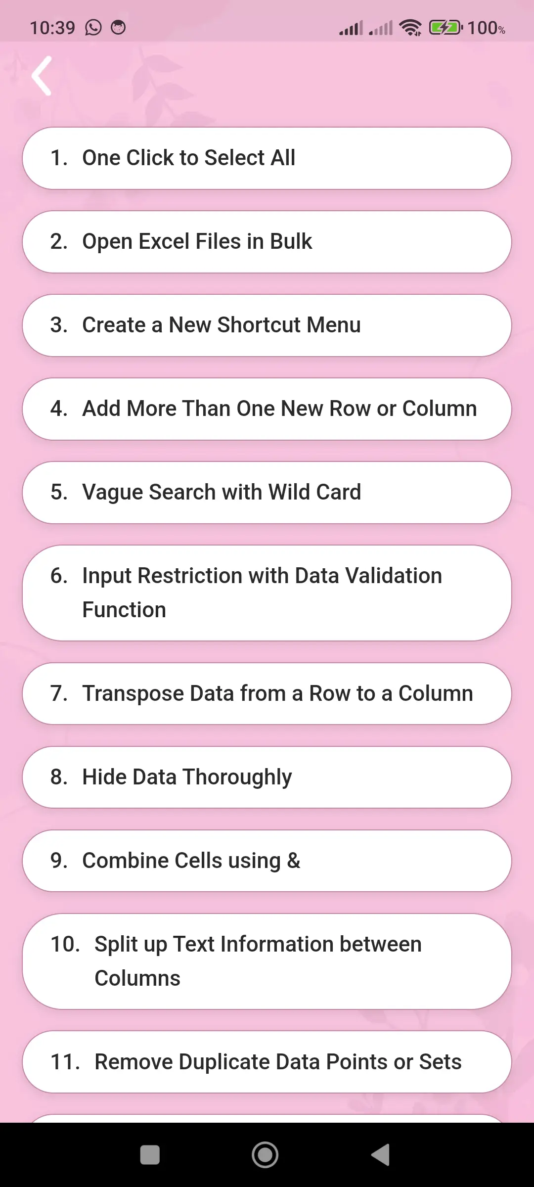 Excel formulas and tips app screenshot 10 for Android