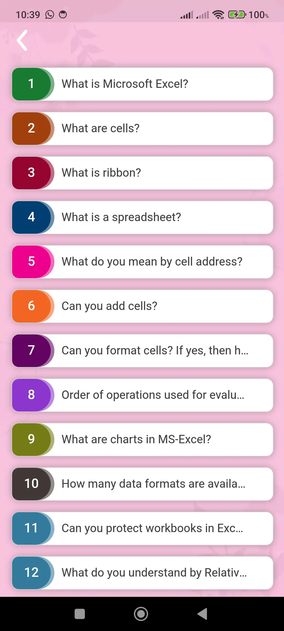 Excel formulas and tips app screenshot 13 for Android